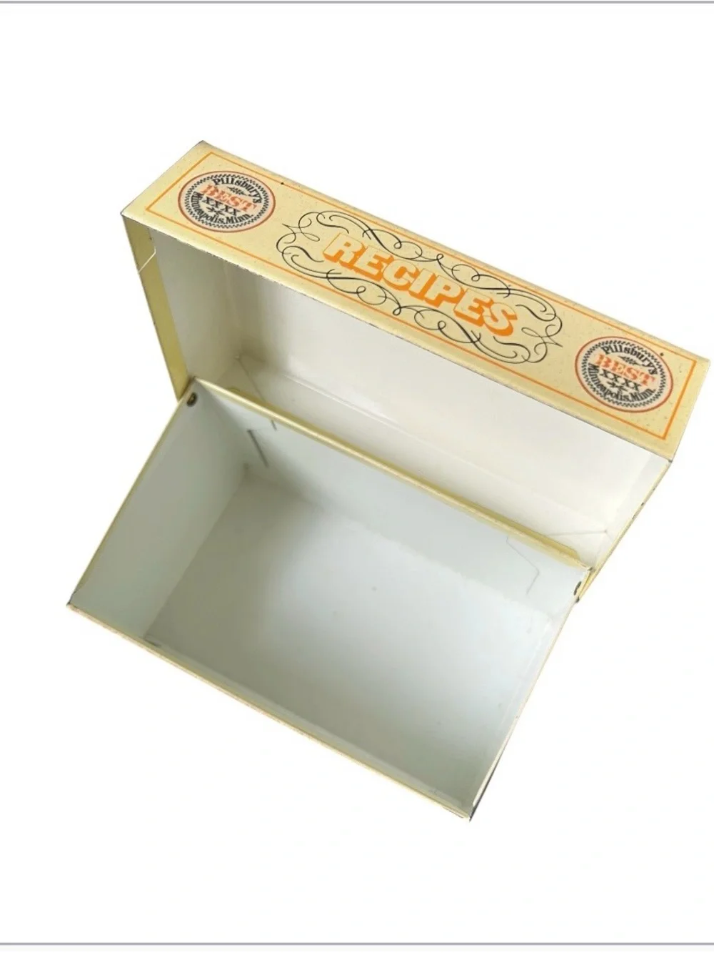 Vintage Pillsbury Heritage Metal Recipe Box